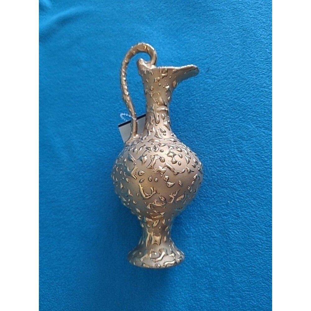 Hand Decorated Weeping Bright Gold 22k Gold USA Pitcher Vintage